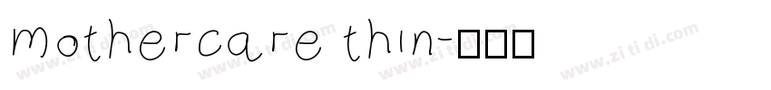 mothercare thin字体转换